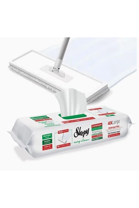 Sleepy Easy Clean دستمال تمیزکننده زمین سازگار با تی با افزودنی صابون سفید ۵۰ برگ