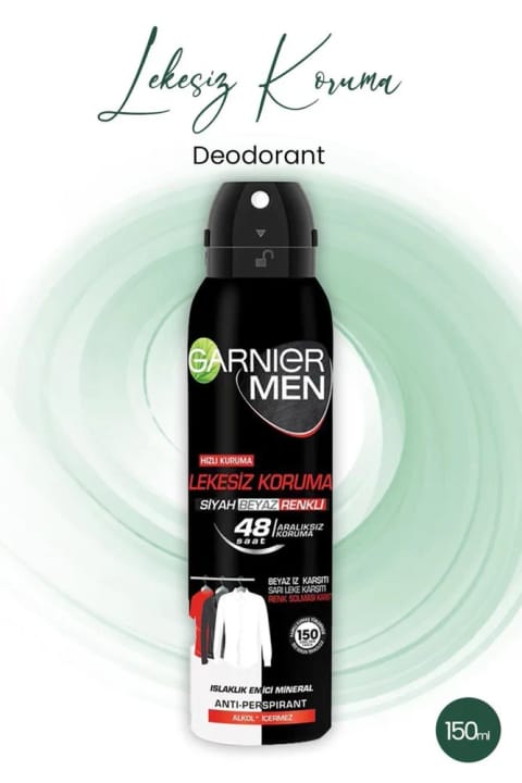 Garnier Men دئودورانت محافظت بدون لک 48 ساعته 150 میلیلیتر
