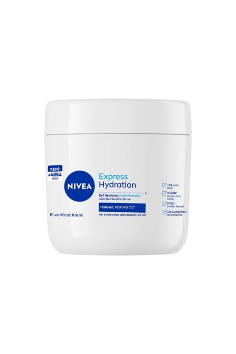 NIVEA Express Hydration مرطوبکننده دست و بدن ۴۰۰ میلیلیتر