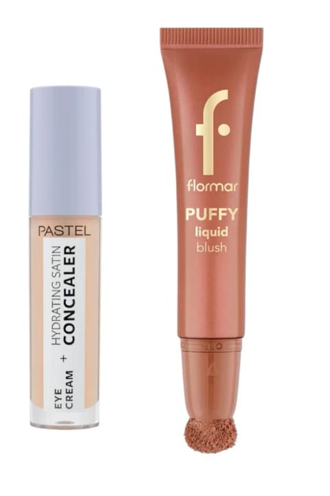 Flormar Liquid Blush - 003 Rosy Glow + Pastel Eye Cream