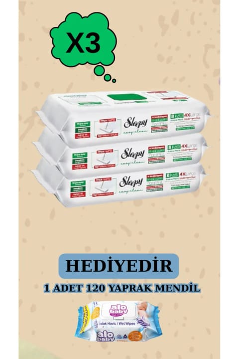 Sleepy دستمال تمیزکننده سطح سفید صابونی سازگار با تی 4XL