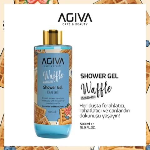 Agiva Care & Beauty ژل دوش وافل نارنگی 500 میل