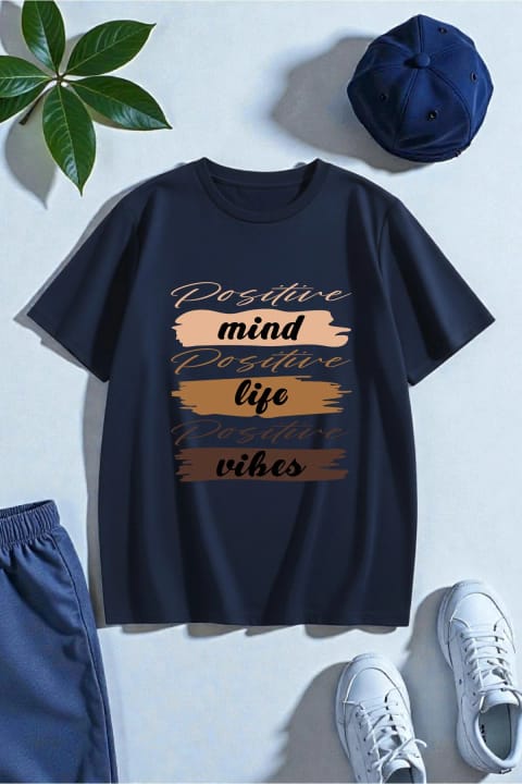 تی‌شرت چاپی طرح Mind Life Vibes یونیسکس uyguntarz