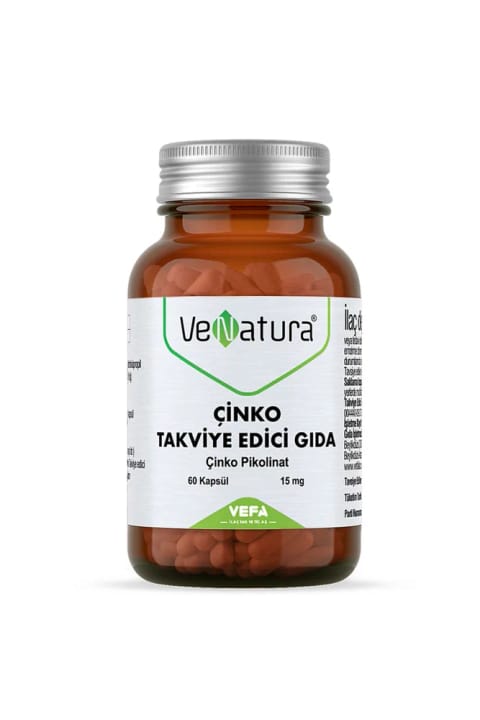 VeNatura Zinc Supplement Food 15 Mg 60 Capsules