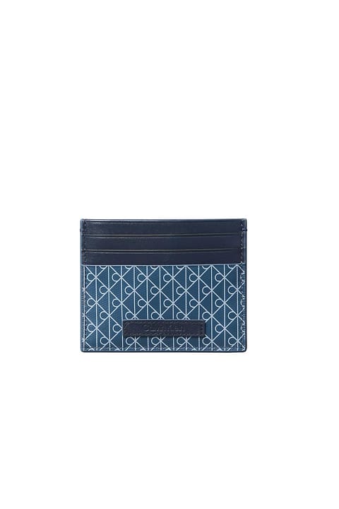کیف کارت مردانه Calvin Klein مدل CK Monogram لوگودار آبی
