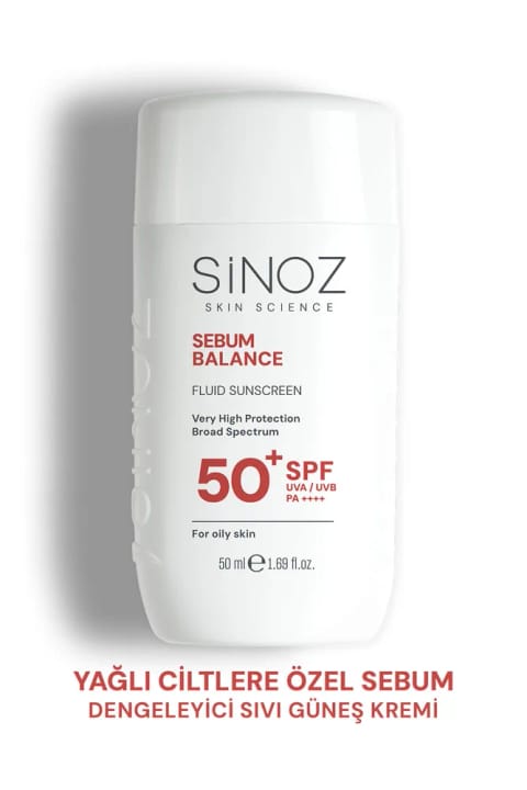 SİNOZ SPF50+ مایع ضدآفتاب صورت مخصوص پوست چرب ۵۰ میلیلیتر