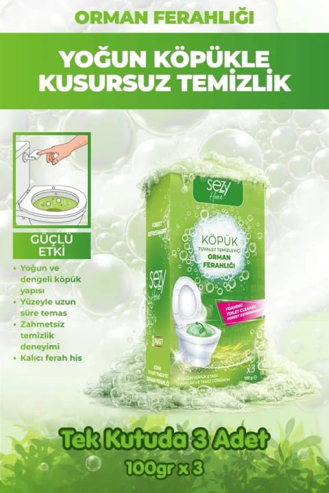 SEZY HOME اسپری فوم توالت طراوت جنگل | اثر کف غلیظ و نشات‌گرفته از طبیعت...