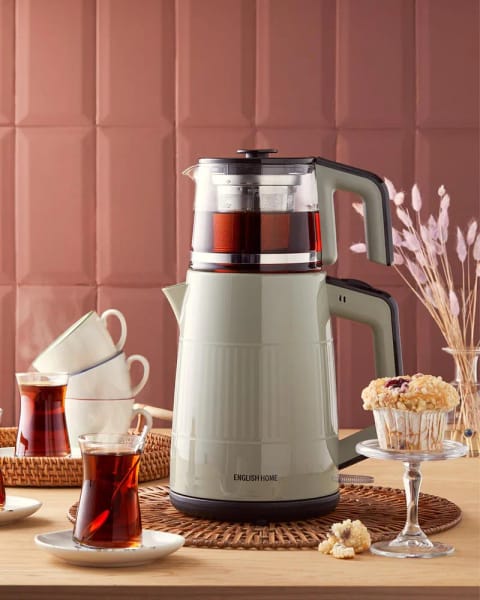 چای‌ساز و کتری English Home مدل CMK 6030 حجم 2 لیتر رنگ نعنایی