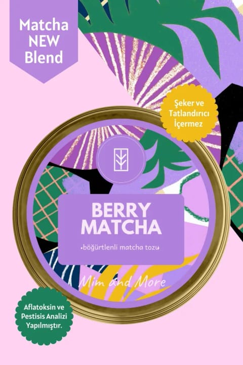 Mim and More Berry Matcha - ماچا با طعم توت سیاه، ۲۵ گرم