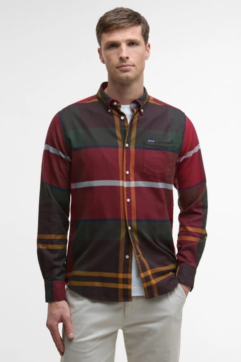 پیراهن باربور مدل Dunoon Tailored Tartan TN69 Winterberry Tartan