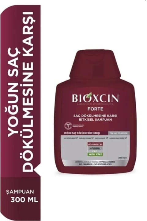 شامپو ضد ریزش Bioxcin Forte مخصوص انواع مو ۳۰۰ میلیلیتر (بدون جعبه)