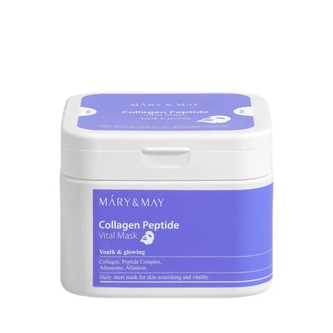 ماسک ورقهای صورت Mary & May حاوی کلاژن و پپتید، ۳۰ عددی