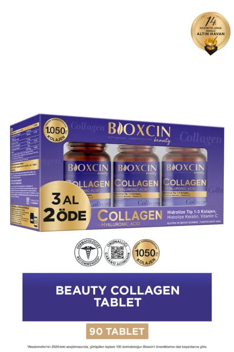 Bioxcin Beauty Collagen Tablet تیپ 1 و 3 کلاژن هیدرولیز شده
