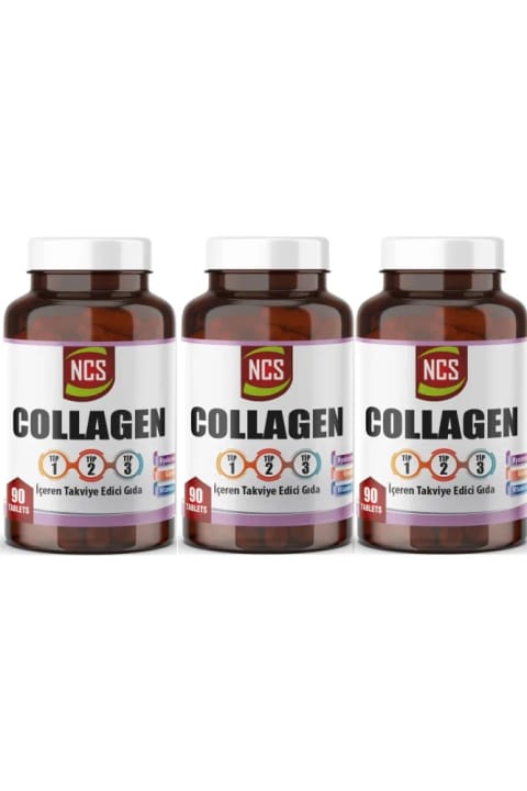 NCS Collagen (کلاژن) تیپ 1-2-3 با هیالورونیک اسید 3×90 قرص