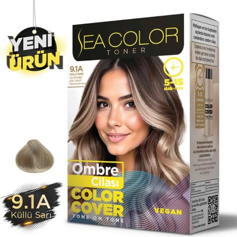 Sea Color Toner Ombre رنگ مو 9.1A بلوند خاکستری