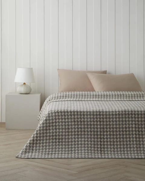 پتو تک نفره Urban Hound کتان اکریلیک ۱۵۰×۲۰۰ سانتی‌متر بژ
