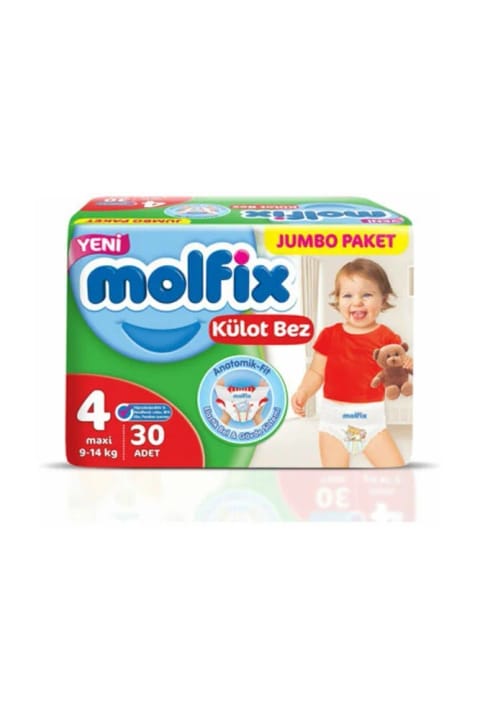 پوشک شورتی مکسای Molfix سایز 4 بسته 30 عددی