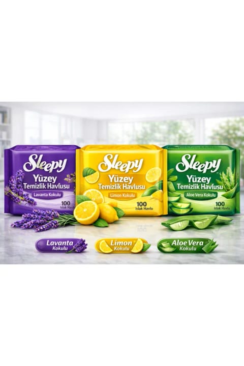 Sleepy دستمال تمیزکننده سطح 3×100