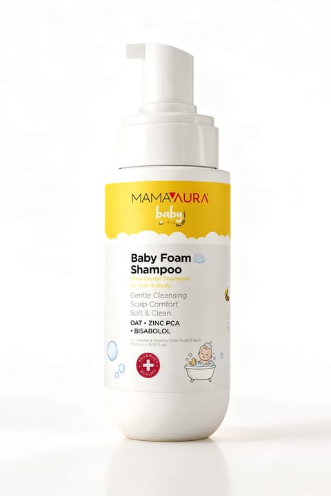 شامپو فوم بدن و موی نوزاد فوق‌حساس MAMAAURA - Baby Foam Shampoo 2...