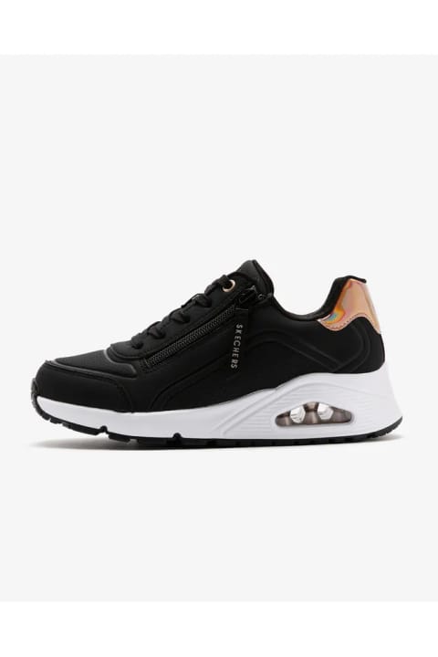 SKECHERS Uno Gen1 دختر بچه بزرگ سایز بلک اسنیکرز 310554l Bkrg