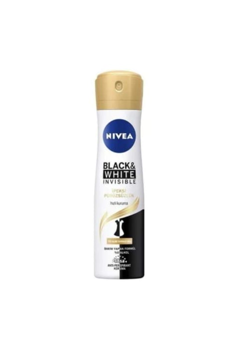 NIVEA Black & White Invisible دئودورانت زنانه ۱۵۰ میلیلیتر