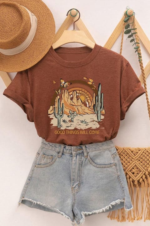 تی‌شرت طراحی چاپی Unisex Good Things Will Come uyguntarz