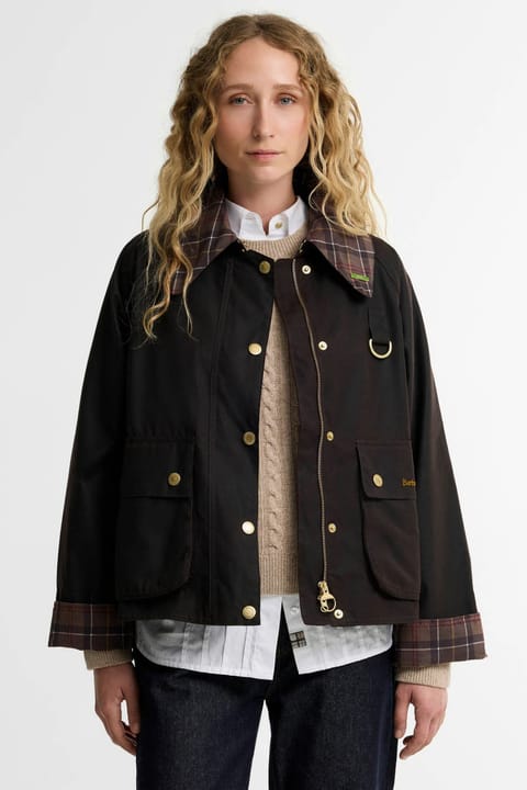 کاپشن روغنی Barbour Icons Tartan Spey RU91 Rustic Muted