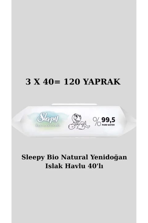 Sleepy Bio Natural دستمال مرطوب نوزاد ۴۰ عددی SR100