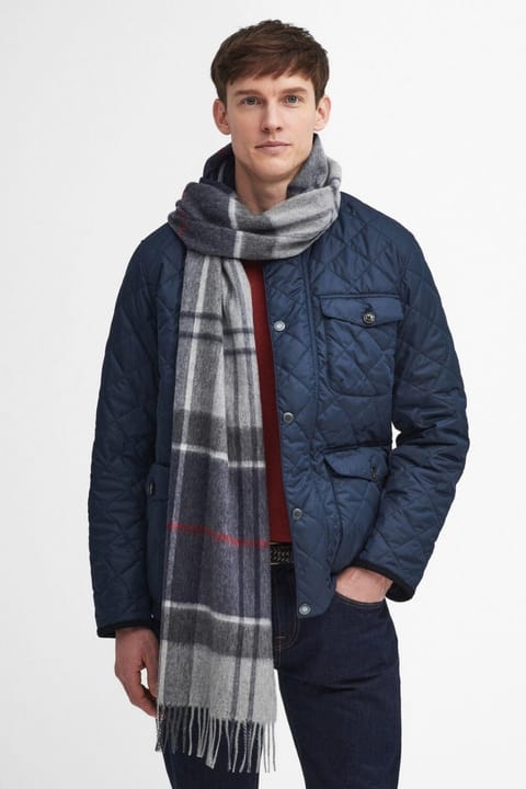 شال گردن Barbour Carrbridge Tartan TN27 Blue Granite