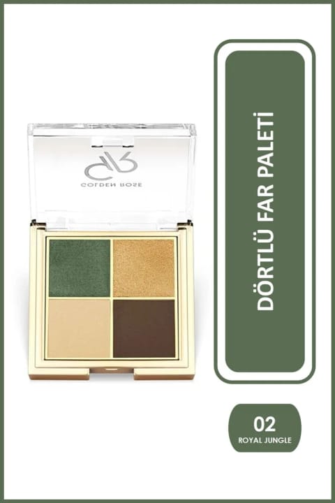 Golden Rose Quattro سایه چشم چهار رنگ - 02 Royal Jungle