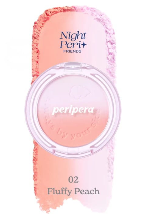 پریپرا رژگونه پودری دو رنگ با ظاهر طبیعی PERIPERA Pure Blushed Custom Cheek — 002 Fluffy Peach