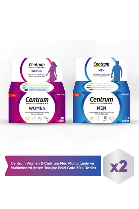 Centrum مولتی‌ویتامین بانوان ۳۰ عددی + آقایان ۳۰ عددی