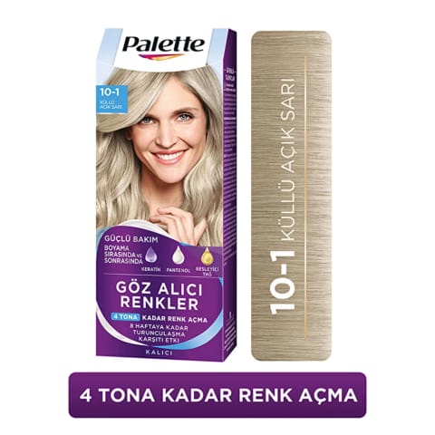 Palette Göz Alıcı Renkler رنگ مو 10-1 بلوند روشن خاکستری