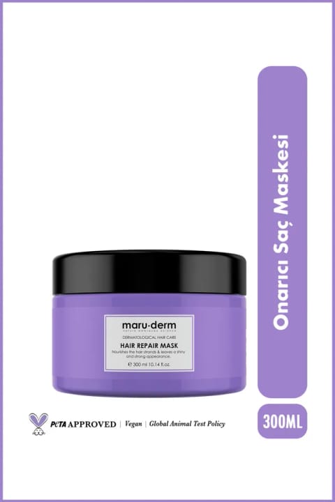 ماسک مو Maru.Derm | ماسک ترمیمکننده مو ۳۰۰ میلیلیتر | مخصوص موهای آسیبدیده و ضعیف...