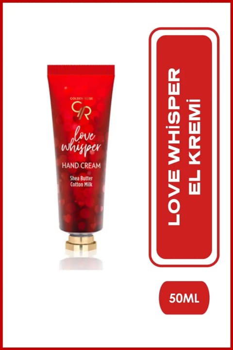 Golden Rose Love Whisper کرم دست با Shea، شیر پنبه و روغن کلزا 50 میلیلیتر