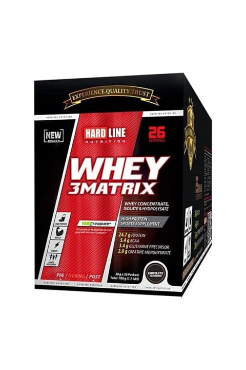 Hardline Whey 3 Matrix پروتئین وی ۷۸۰ گرم ۳۰×۲۶ شکلاتی