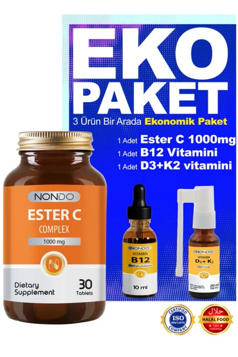 ست مولتی‌ویتامین نوندو (B12-EsterC-D3K2)