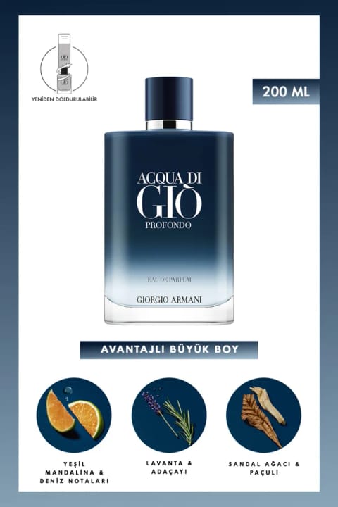 Giorgio Armani Acqua Di Gio Profondo ادوپرفیوم ۲۰۰ میلیلیتر مردانه