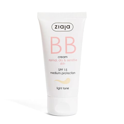 Ziaja BB کرم رنگ روشن برای پوست معمولی، خشک و حساس ۵۰ میلی‌لیتر