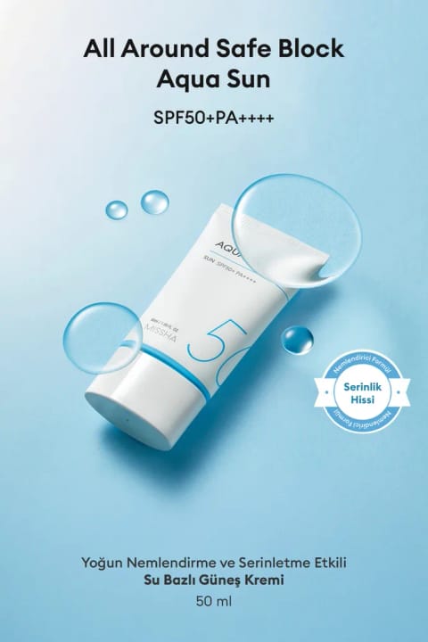 Missha ضدآفتاب آبرسان ژلی بر پایه آب All Around Safe Block Aqua Sun