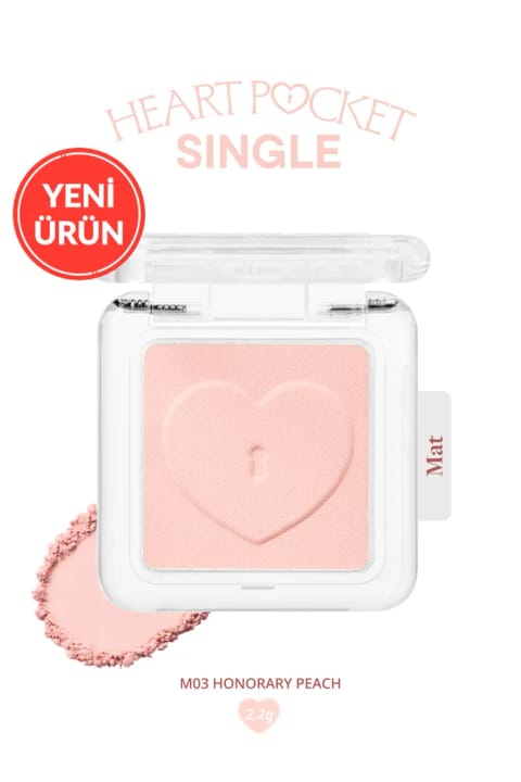 PERIPERA سایه تک مات قابل شخصی‌سازی Heart Pocket Single (M03 Honorar...