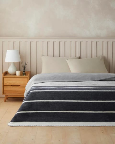 پتو تک‌نفره Modern Line پنبه اکریلیک 150×200 سانتی‌متر طوسی