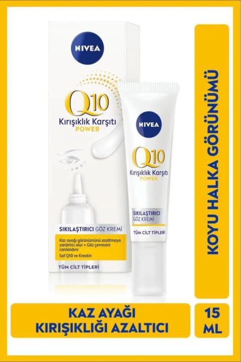 NIVEA Q10 ضد چروک دور چشم 15 میلی‌لیتر، پف و تیرگی