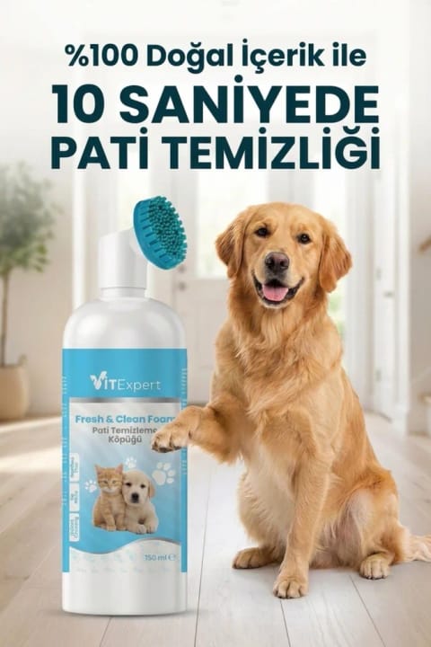 Vitexpert Fresh & Clean شامپوی خشک بدون آب‌کشی برای پنجه سگ و گربه
