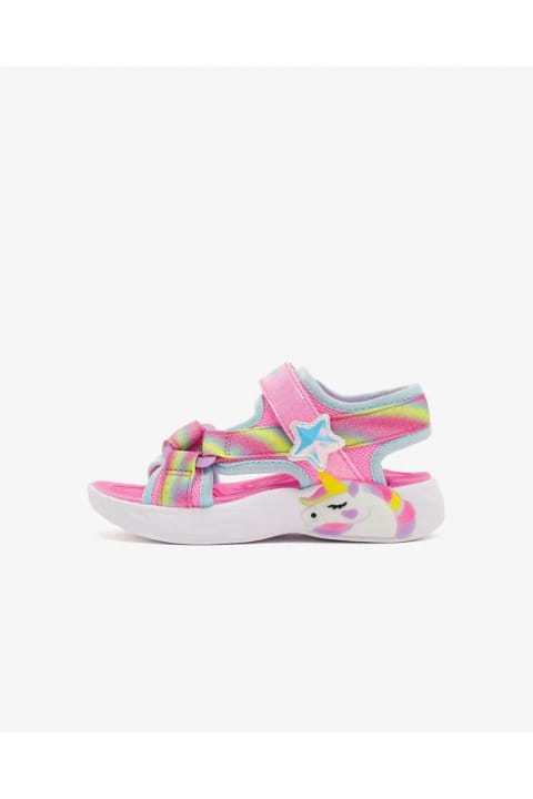 SKECHERS UNICORN DREAMS SANDAL صندل دختر بچه صورتی چراغدار 303107N