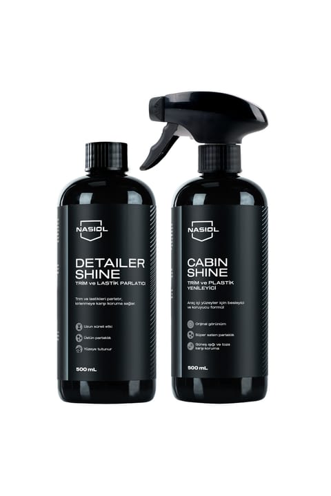 Nasiol -SET 29-Cabinshine ترمیمکننده تریم و پلاستیک و Detailershine لاستیک ...