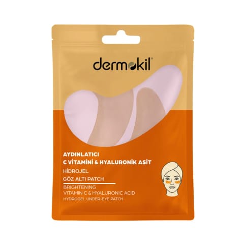 Dermokil ماسک هیدروژل زیر چشم ویتامین C و هیالورونیک اسید روشنکننده ۷ گرم