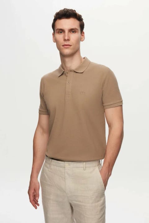 D'S Damat Regular Fit Vizon Renk %100 Pamuklu Uzun Ömürlü Kıvrılmayan Polo