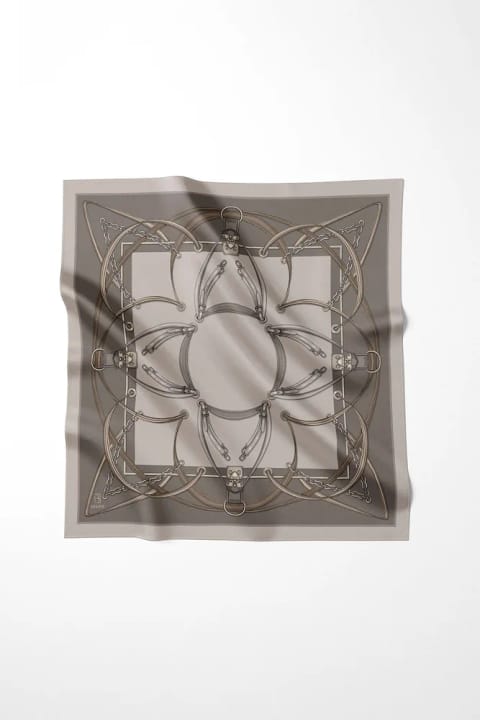شال و روسری طرح Aura خاکستری