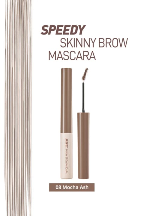 PERIPERA Speedy Skinny Brow Mascara رژ ابرو و تثبیتکننده — 08 Mocha Ash